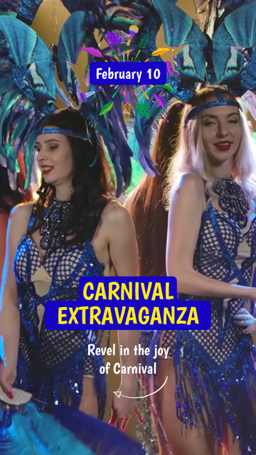 Exciting Carnival Extravaganza Announcement TikTok Video Design Template
