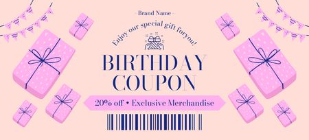 Special Birthday Voucher Coupon 3.75x8.25in Design Template