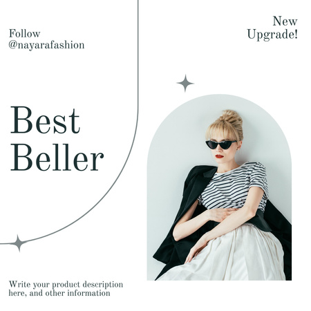 New Collection of Clothes with Attractive Blonde Instagram Šablona návrhu