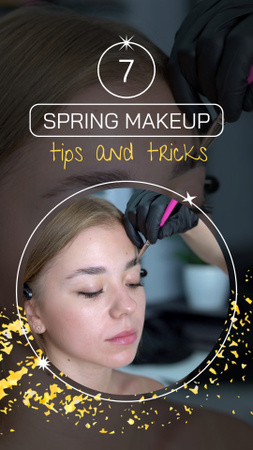 Several Spring Makeup Tips And Tricks Instagram Video Story Modelo de Design