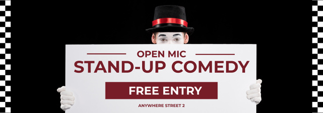 Open Mic with Mime in Black Hat Tumblr – шаблон для дизайна
