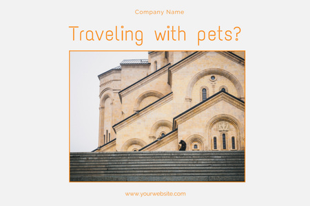 Travel with Pets Tips and Triks Flyer 4x6in Horizontal Design Template