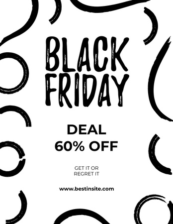 Black Friday deal Poster 8.5x11in Modelo de Design