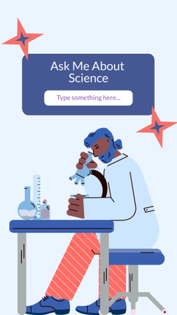Platilla de diseño Ask Me Anything About Science Instagram Story