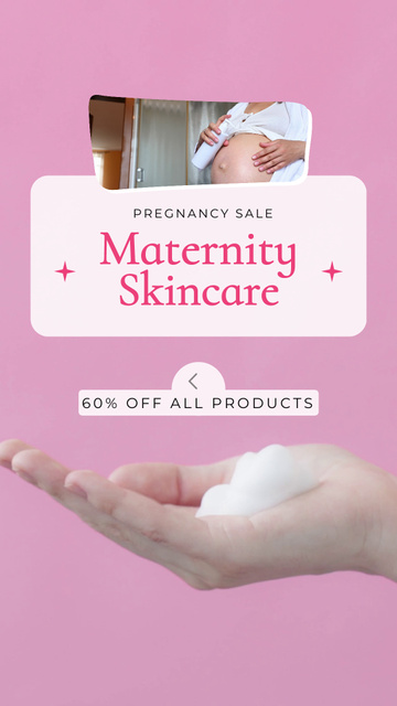 Platilla de diseño Big Discount On Maternity Skincare Products Offer TikTok Video