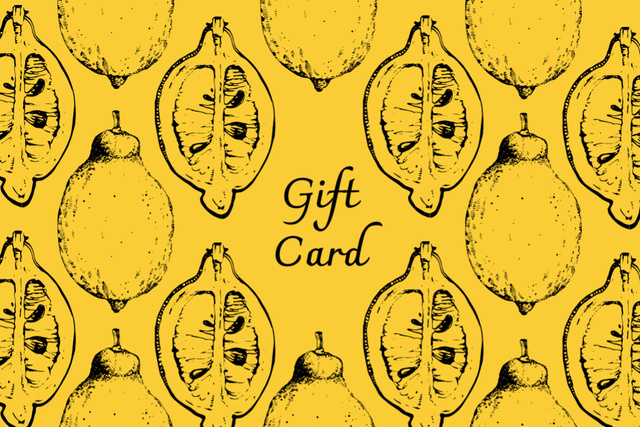 Template di design Attentive Dietitian Services Offer With Lemons As Present Gift Certificate
