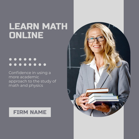 Plantilla de diseño de Math Courses Ad Instagram 