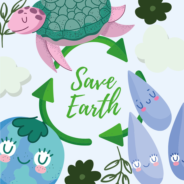 Ontwerpsjabloon van Animated Post van Eco Care Concept