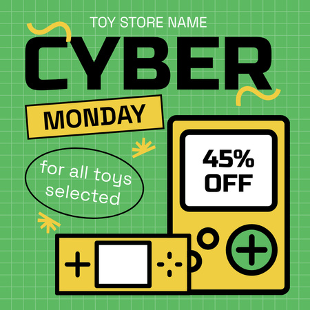 Cyber Monday Sale of Gadgets Instagram AD Design Template