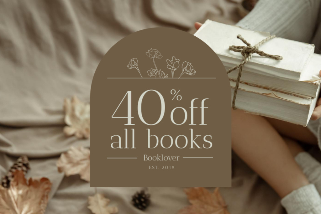 All Books Discount Offer Label Design Template