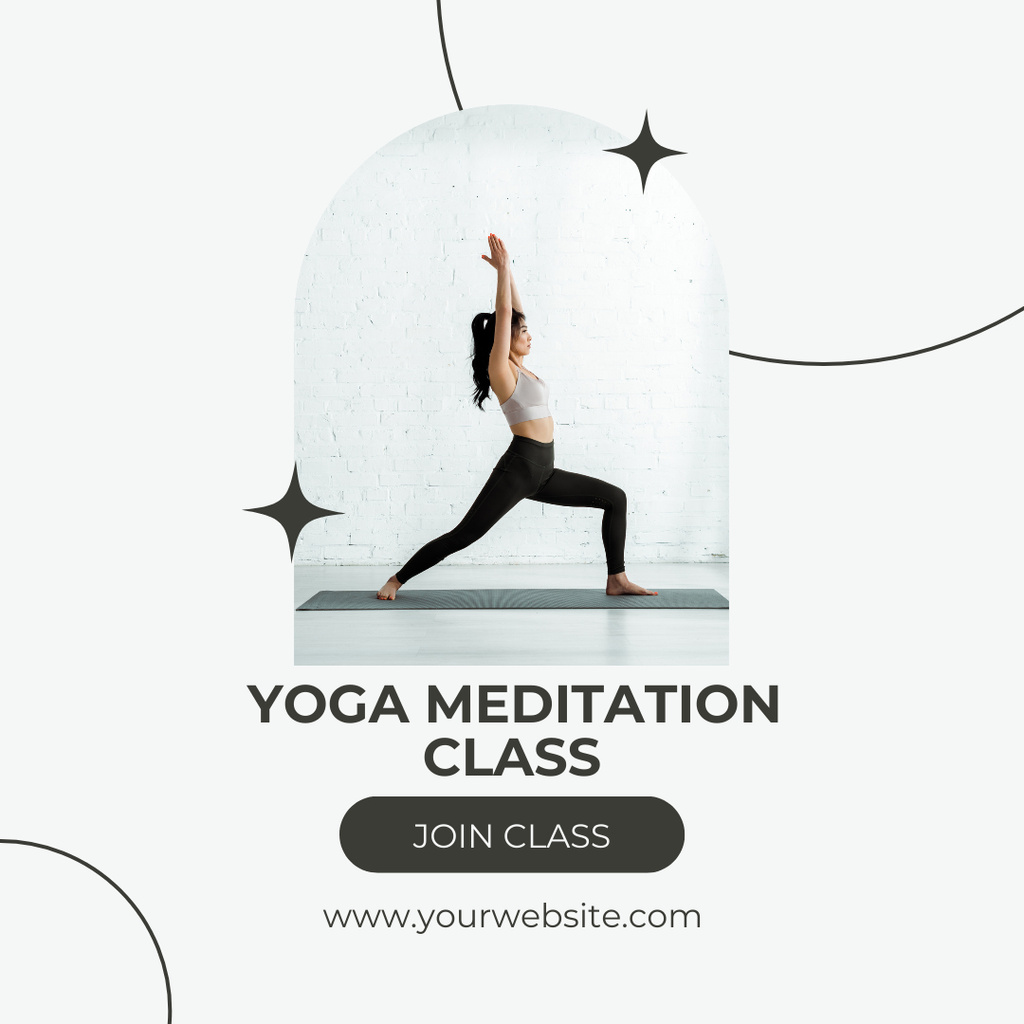 Designvorlage Meditate Yoga Class für Instagram