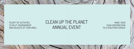 Tisztítsa meg a bolygó éves eseményét Facebook cover tervezősablon
