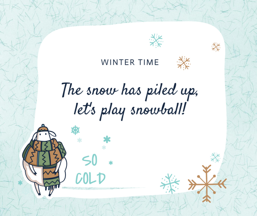 Winter Inspiration with Cute Character Facebook – шаблон для дизайну