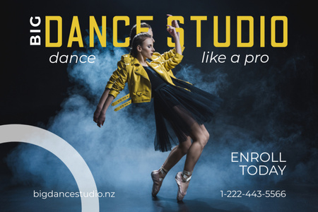 Dance Studio Special Offer Label Design Template