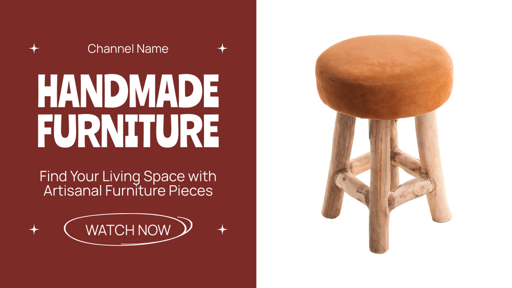 Handmade Furniture for Stylish Interior Youtube Thumbnail – шаблон для дизайну