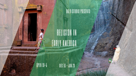 Цитата християнської релігії на фоні церкви FB event cover – шаблон для дизайну