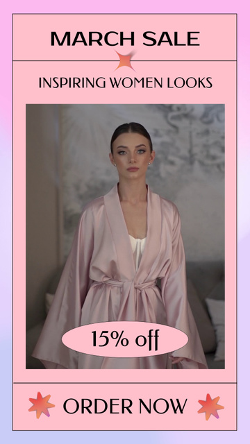 March Women's Day Outfits Sale Offer Instagram Video Story Design Template