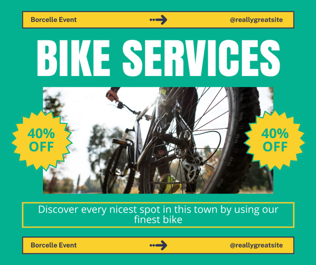 Discount on Sport Bike Service Facebookデザインテンプレート