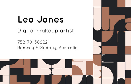Digital Makeup Artist Service Offer Business Card 85x55mm Design Template