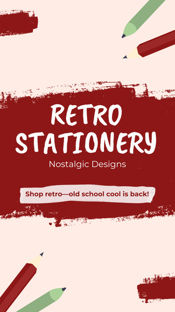 Offer of Retro Stationery Instagram Story Modelo de Design