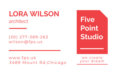 Architect Services Offer Business Card 85x55mm Design Template