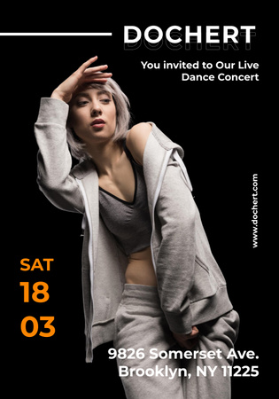 Designvorlage Dance Concert Invitation für Poster 28x40in