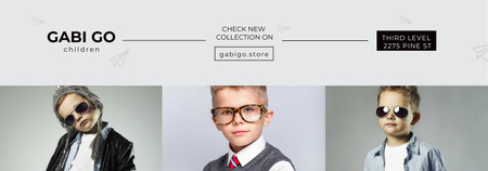 Children clothing store with stylish kids Tumblr Design Template