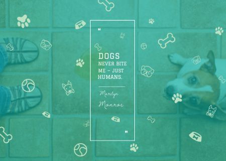 Citation about good dogs Postcard Design Template