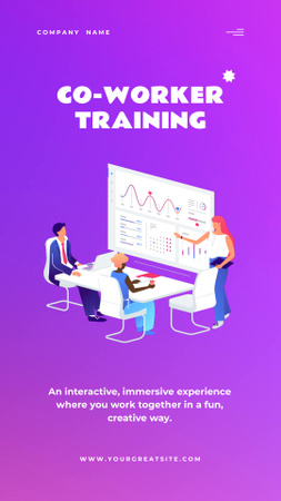 Job Training Announcement with Working People TikTok Video Design Template