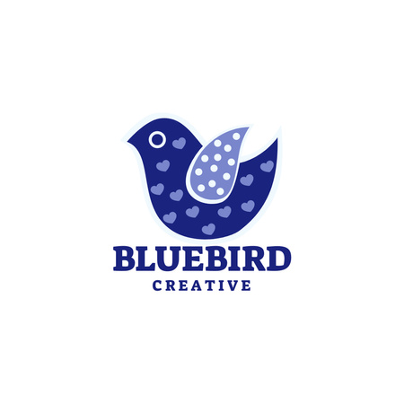 Emblem of Creative Agency Logo 1080x1080pxデザインテンプレート