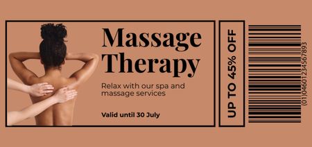 Ontwerpsjabloon van Coupon Din Large van Spa and Massage Services Promotion with Discount
