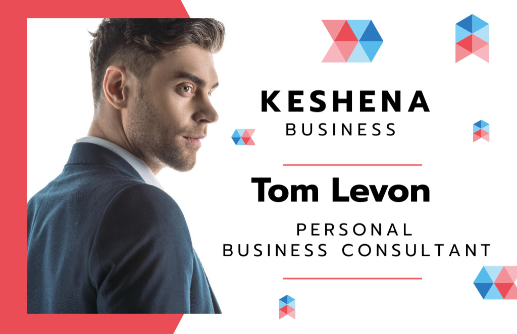 Offer Personal Business Consultant Services Business Card 85x55mm Design Template