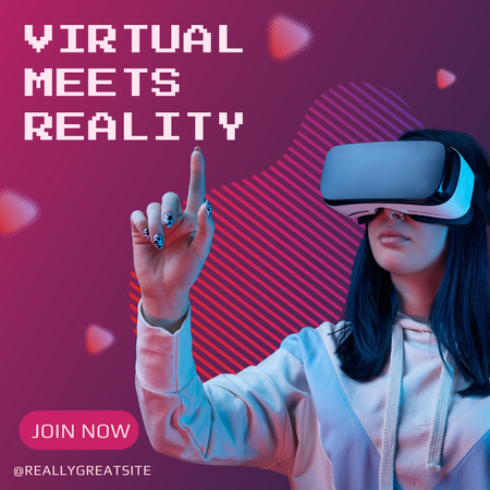 Vitual meets reality Instagram Design Template