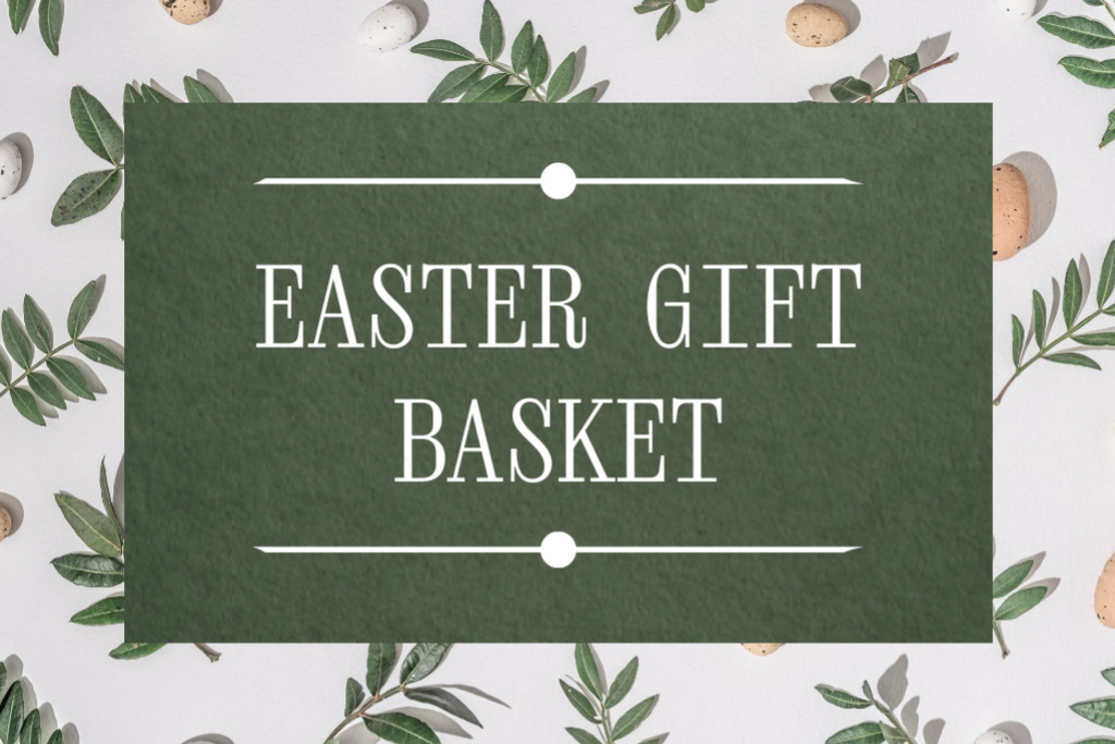 Ontwerpsjabloon van Label van Easter Gift Basket
