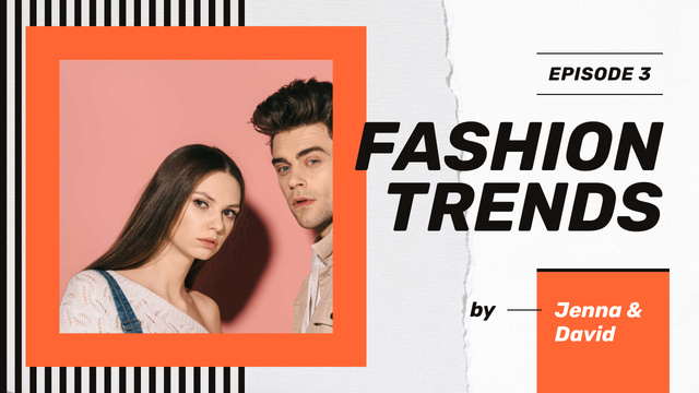 Ontwerpsjabloon van Youtube Thumbnail van Fashion Ad Couple in Casual Clothes