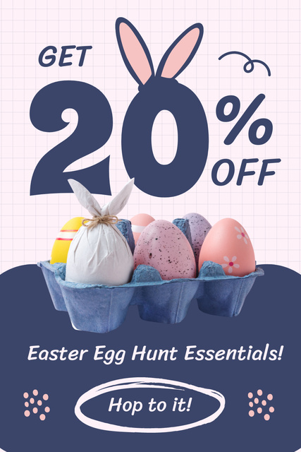 Modèle de visuel Easter Egg hunt Essentials Offer Announcement - Pinterest