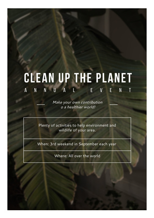 Tisztítsa meg a bolygó éves eseményét Poster tervezősablon