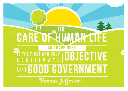 Citation about Care of Human Life Postcard Design Template