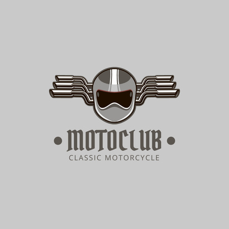Emblem of Motorcycle Club Logo 1080x1080px – шаблон для дизайна