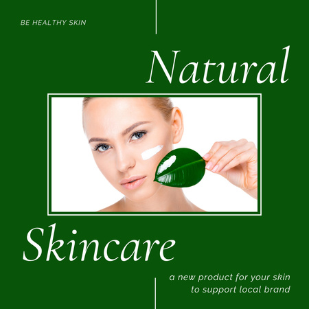Ontwerpsjabloon van Instagram van Natural Skincare Product Offer