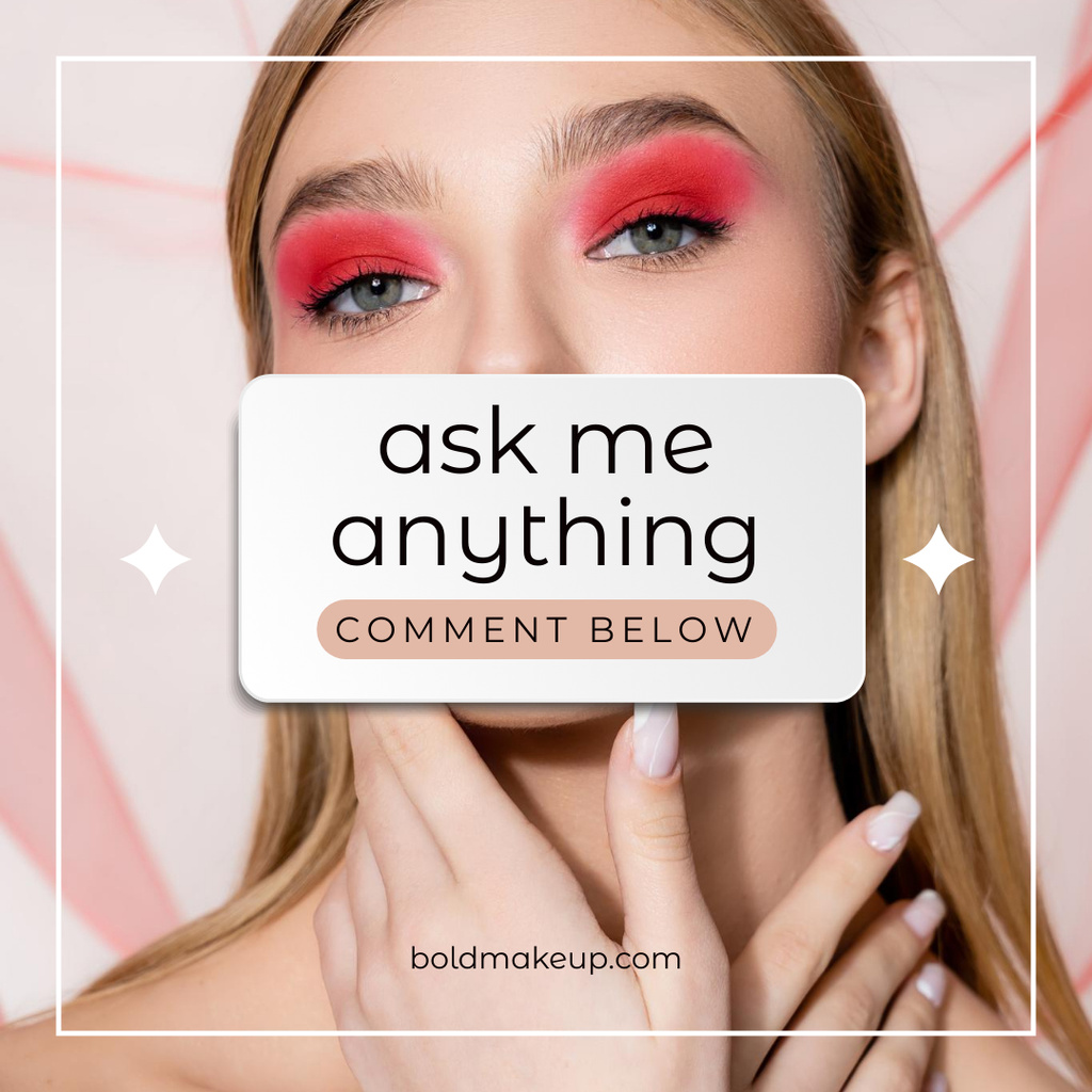Ask Me Anything in Social Media Instagramデザインテンプレート