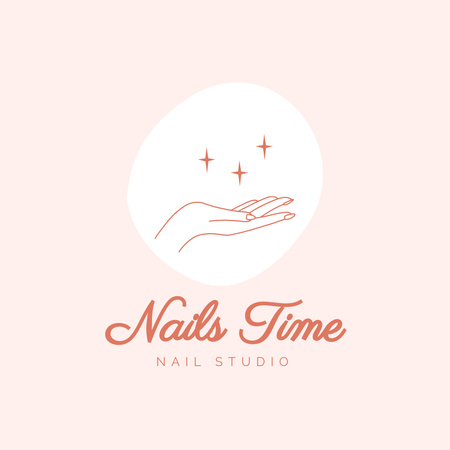 Customizable Nail Studio Services Offered Logo Design Template