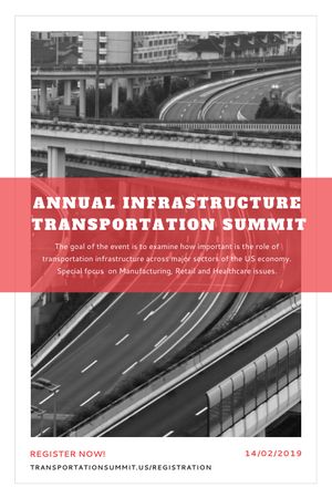 Ontwerpsjabloon van Tumblr van Jaarlijkse top voor infrastructuurvervoer