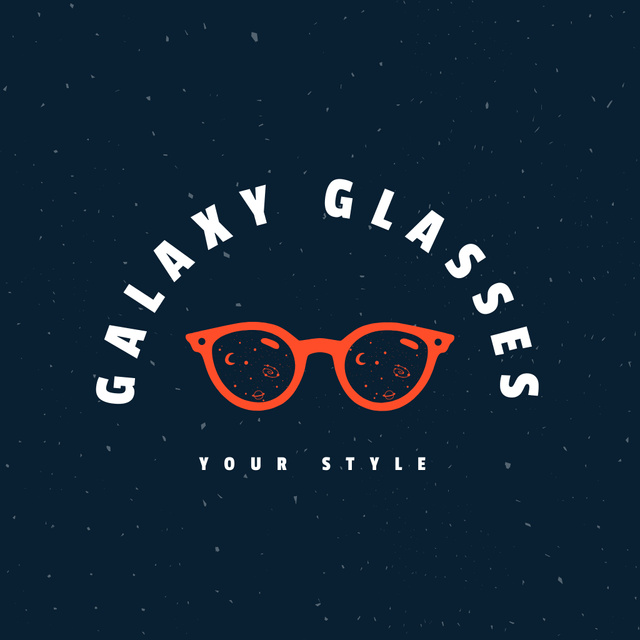 Galaxy Glasses Logo Design Template