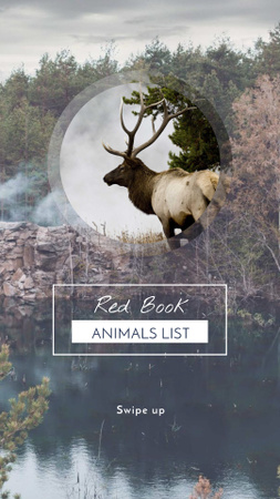 Deer in Natural Habitat Instagram Story Design Template