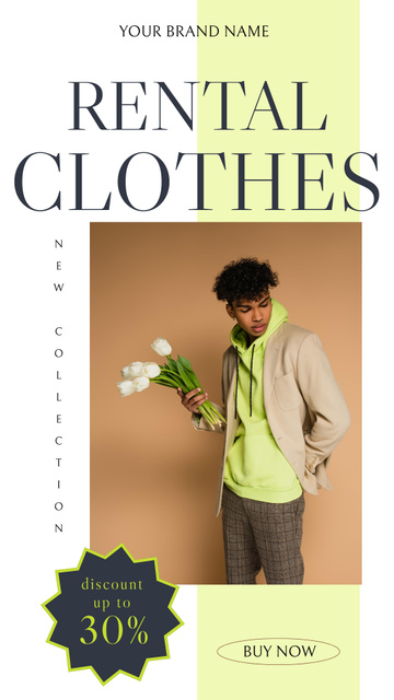 Designvorlage Springtime clothes for rent für Instagram Story