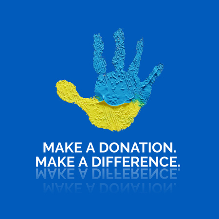 Make a Donation for Ukraine Instagram Design Template