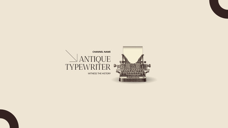 Platilla de diseño Historical Period Typewriter Promotion In Vlogger Episode Youtube