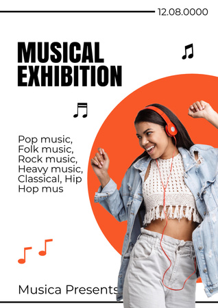 Zenei kiállítás Poster tervezősablon