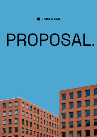 Designvorlage Building Company Advertising für Proposal